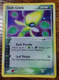 Dark Celebi 4/101 Hidden Legends Holo Rare Pokemon Card MP - Image 1