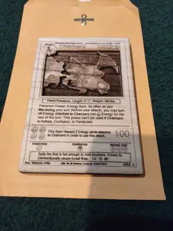 Wood Charizard Card Handcrafted Wooden Pokemon Card 3d Charizard 6" - Image 1