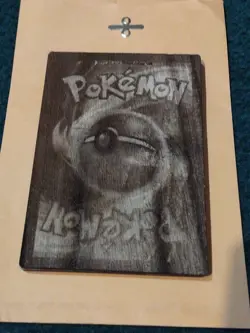Wood Charizard Card Handcrafted Wooden Pokemon Card 3d Charizard 6" - Image 4