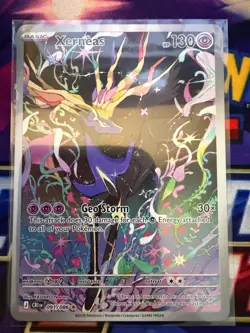 Xerneas 091/086 Me04: Chaos Rising Holo IR Illustration Rare Pokemon Card NM - Image 1