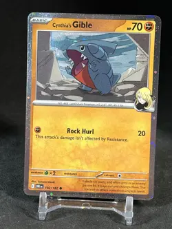 Cynthia's Gible # 102/182 SV10: Destined Rivals cosmo holo Pokemon Card NM - Image 1