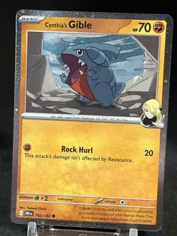 Cynthia's Gible # 102/182 SV10: Destined Rivals cosmo holo Pokemon Card NM - Image 3