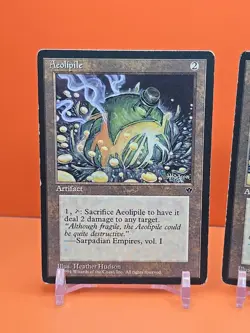 🟤🟤🟤 (2) 1994 MAGIC THE GATHERING AEOLIPILE FALLEN EMPIRES PLAYED 🟤🟤🟤 - Image 2
