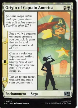 Origin of Captain America 605 Commander: Marvel Super Heroes MTG NM - Image 1