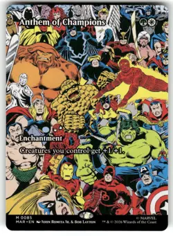 Anthem of Champions (Borderless) 85 Marvel Universe Eternal-Legal Magic: NM - Image 1