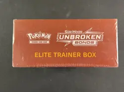 Pokemon Card Factory Sealed ETB Unbroken Bonds S&M Ultra Rare Small Rip On Front - Image 2