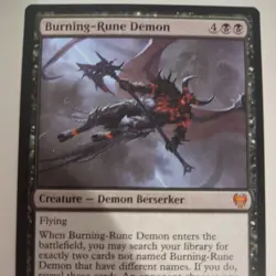 Burning-Rune Demon #81 Kaldheim KHM Magic MTG - Image 2
