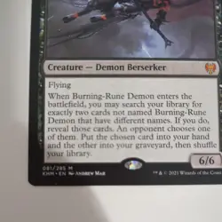 Burning-Rune Demon #81 Kaldheim KHM Magic MTG - Image 3