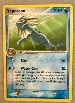 Vaporeon 6/17 Rare - POP Series 3 Pokemon Card (LP) - Image 1