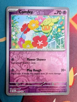 Comfey 063/142 - Stellar Crown Reverse Holo Common Pokemon TCG Card - NM - Image 1