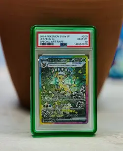 👑 2024 Pokemon Japanese SV8a Terastal Festival Leafeon ex SAR #200 PSA 10 🍃💎 - Image 1