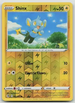 Pokemon Shinx 091/264 Fusion Strike Common Reverse Holo NM - Image 1