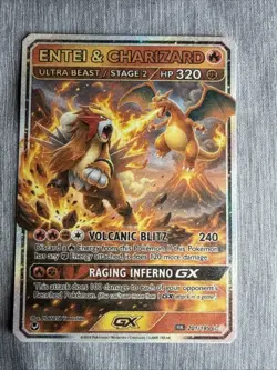 POKEMON Charizard Entei FULL ART HOLO (FAN ART) - Image 1