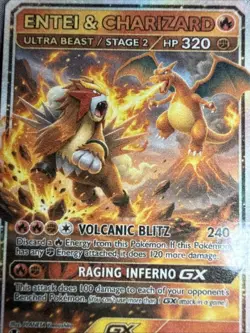 POKEMON Charizard Entei FULL ART HOLO (FAN ART) - Image 2