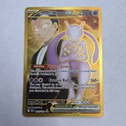 Pokemon TCG Team Rocket's Mewtwo ex 240/182 SV10 Holo Full Art Hyper Rare EN - Image 1