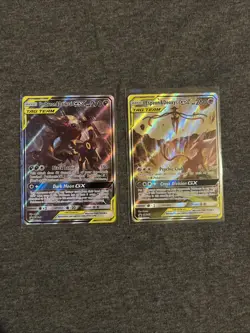 Pokemon TCG Umbreon & Darkrai Tag Team Dark MoonGX SM241 & Espeon & Deoxys SM240 - Image 1