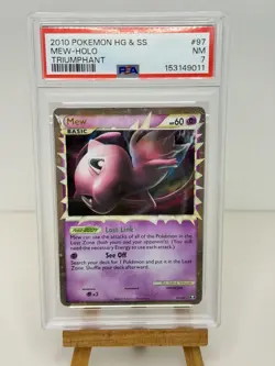 Mew (Prime) 97/102 2010 Pokemon Triumphant Holo PSA 7 - Image 1