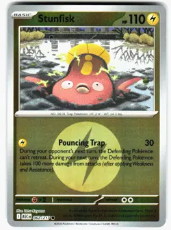 Stunfisk (Energy Symbol Pattern) 062/217 Ascended Heroes Pokemon Reverse Holo NM - Image 1