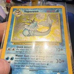 Pokemon TCG Jungle Vaporeon 12/64 & Wigglytuff 16/64 Holo Lot 2 1999 - Image 3