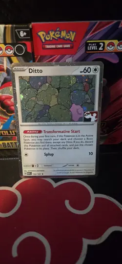 Pokemon TCG Ditto Holo Card 132/165 Prize Pack Series - Image 1