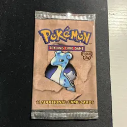 Pokemon - FOSSIL - Booster pack - Lapras Artwork *EMPTY WRAPPER* VINTAGE 1996 - Image 1