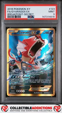 2016 Pokemon Xy Breakpoint #123 Gyarados Ex Breakpoint-Secret PSA 9 - Image 1