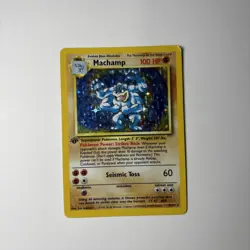 Machamp 8/102 Holo Rare Pokemon 1st Edition WOTC - Image 1
