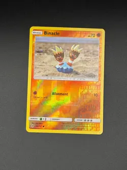 Pokemon Binacle Reverse Holo Common SM - Forbidden Light 66/131 NM - Image 1