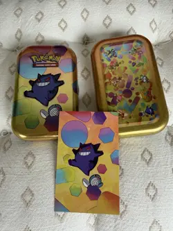 Pokemon TCG sv151 Gengar & Poliwag Collectible Mini Tin NO PACKS - Image 1