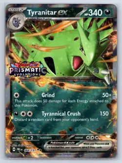 Tyranitar ex (Prismatic Evolutions Stamp) 064/131 Holo Pokemon NM - Image 1