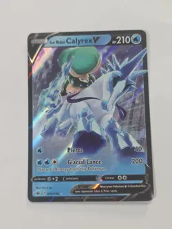 Pokemon TCG Ice Rider Calyrex V 163/198 Chilling Reign Ultra Rare Holo 210 NM - Image 1