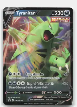 Tyranitar V SWSH109 Holo Promo Sword & Shield Promo Pokemon Near Mint - Image 1