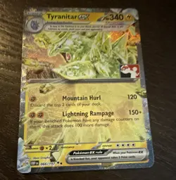 Pokemon Company Tyranitar ex 066/197 Prize Pack Double Rare Holo 340 HP - Image 1