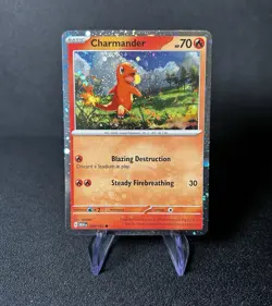 Pokemon TCG Charmander 004/165 Scarlet & Violet 151 Cosmos Holo (NM) - Image 1
