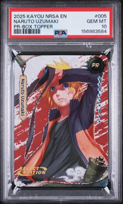 Kayou Naruto Shippuden Select Edition Promo NRSA-PR-005 Naruto Uzumaki PSA 10 - Image 1