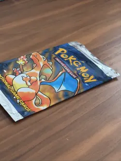 Pokemon Unlimited Base Set Booster Pack Charizard Artwork Empty Wrapper - Image 4