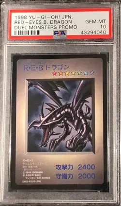 1998 YU-GI-OH! JPN DUEL MONSTERS PROMO RED-EYES B. DRAGON - PSA 10 - POP 6 - Image 1