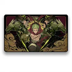 scyzoro plush hybrid rubber playmat mana moon manamoon zoro one piece luffy - Image 1