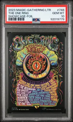 2023 MTG TALES OF MIDDLE-EARTH SHOWCASE FOIL #748 THE ONE RING PSA 10 - Image 1