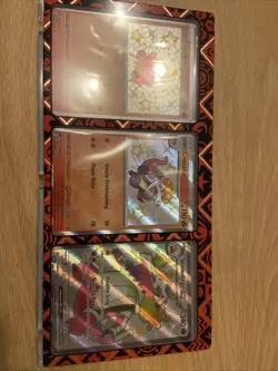 Pokemon TCG Fuecoco 079 Crocalor 080 Skeledirge ex 081 Paldean Fates NM W/ Frame - Image 1