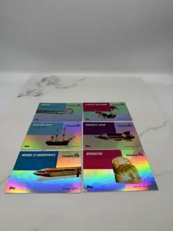 2025 Topps Disneyland 70th Ticket to Ride Rainbow Foil Lot 6 Cards TS4 - Image 1