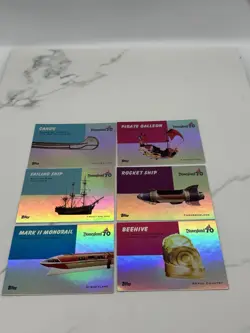 2025 Topps Disneyland 70th Ticket to Ride Rainbow Foil Lot 6 Cards TS4 - Image 2