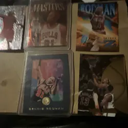 SkyBox Dennis Rodman Chicago Bulls 1994-95 Masters/Z-Force Card Lot (5) - Image 1