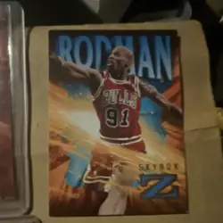 SkyBox Dennis Rodman Chicago Bulls 1994-95 Masters/Z-Force Card Lot (5) - Image 5