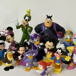 Disney Mickey Mouse Figures Mixed Toy Lot Of 13 Figures Cake Toppers - Image 2