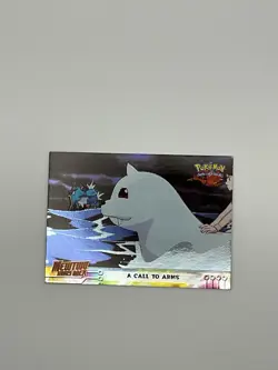 Pokemon Topps A Call to Arms #16 Mewtwo Strikes Back Blue Logo Foil - Image 1