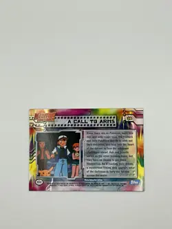 Pokemon Topps A Call to Arms #16 Mewtwo Strikes Back Blue Logo Foil - Image 2