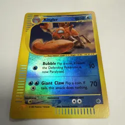 Kingler 15/165 Expedition Base Set Reverse Holo Rare Pokemon Card NEAR MINT - Image 2