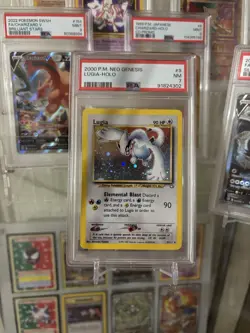 Pokemon Neo Genesis Lugia TCG Holo Card 9/111 PSA 7 - Image 1