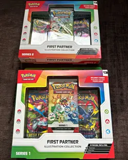 Pokemon TCG First Partner Illustration Collection Series 1 & 2 Box - Image 1